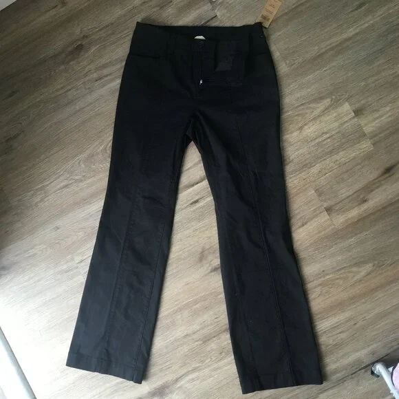 NWT Duluth Trading Co Women’s Black Straight-Leg Stretch Work/Dress Pants 6×31 - Picture 3 of 7
